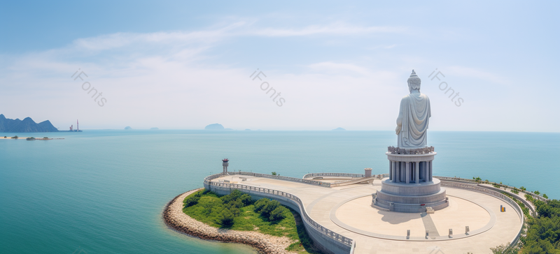 壮丽海上佛像观光景点风景景,高清,摄影图,摄影图片,图片大全,摄影图免费下载